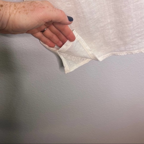 Linen Knit Blend Beige Top Medium - Picture 5 of 10